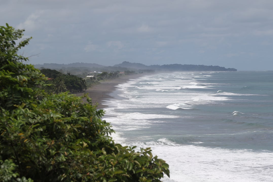 Pacific coast line near Jacó, Costa Rica